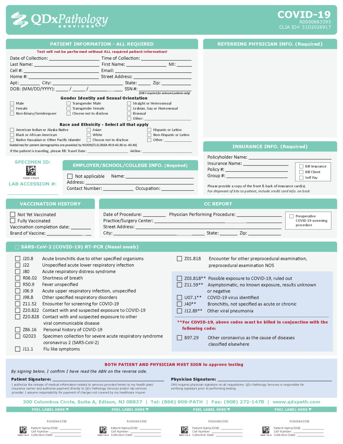 QDx Pathology Requisitions: Order Pathology Tests Easily