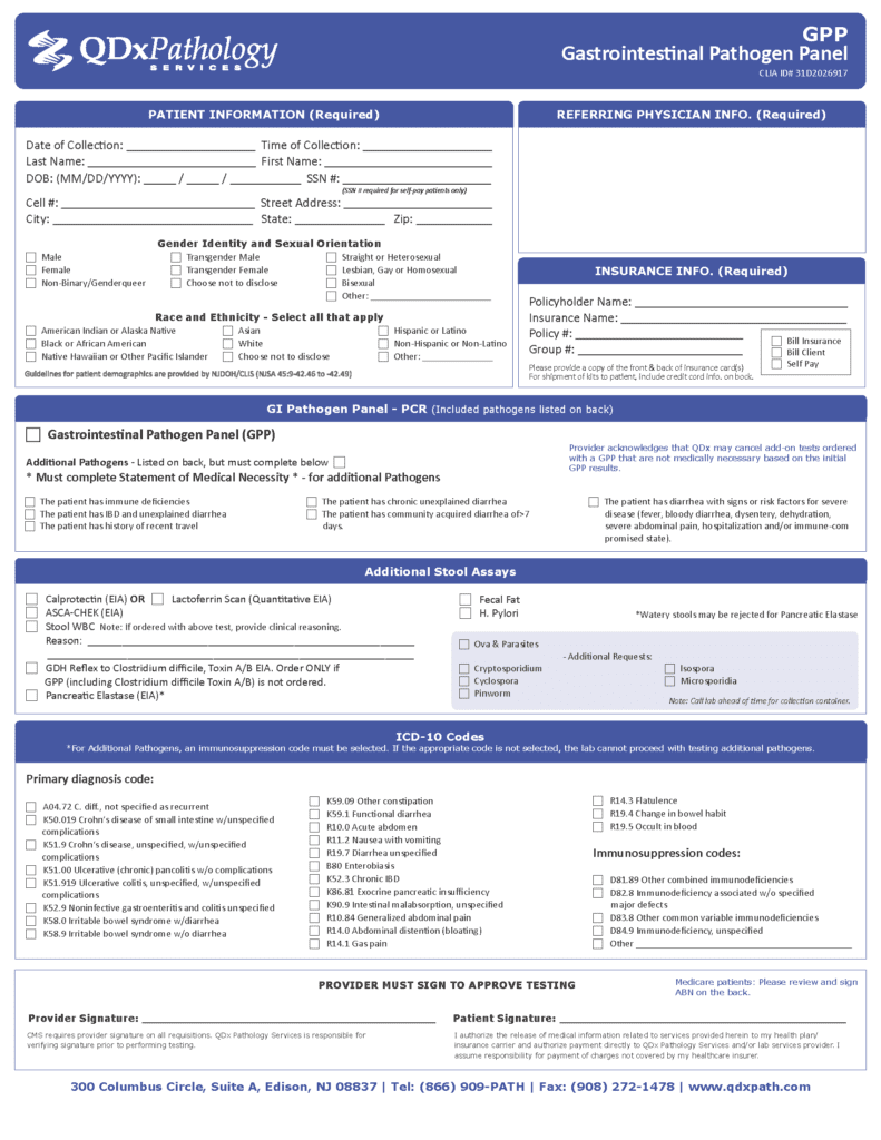 QDx Pathology Requisitions: Order Pathology Tests Easily